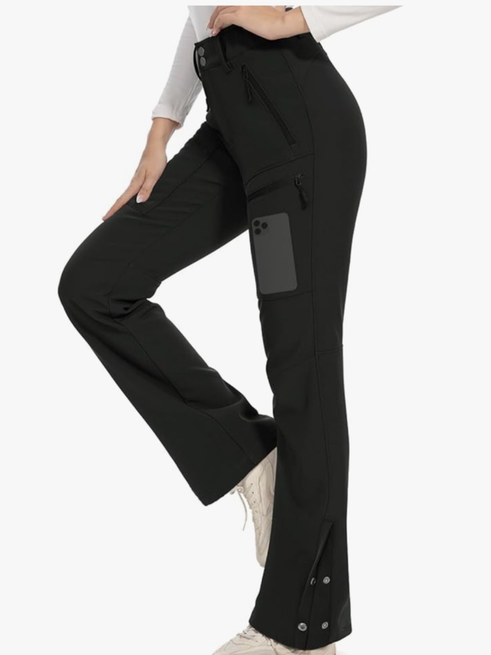 Moosehill Women's Hiking-Snow-Ski-Pants-Fleece-Lined-Waterproof